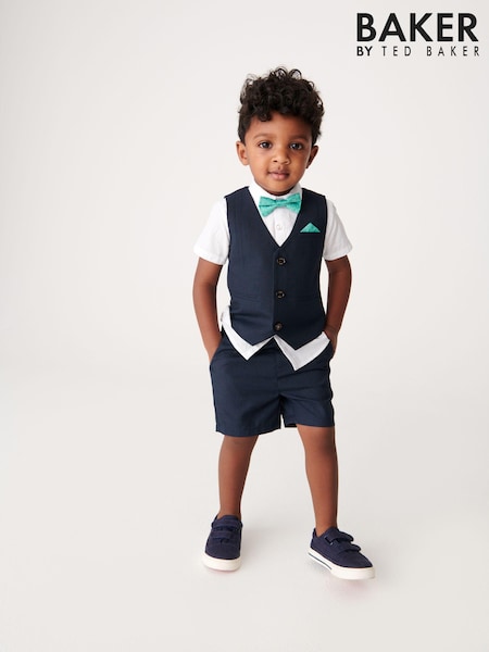 Baker by Ted Baker Shirt Waistcoat and Shorts Set (U65213) | £65 - £68