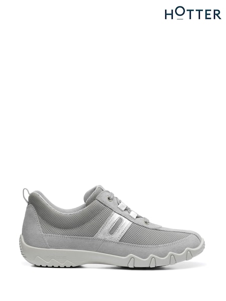 Hotter Grey Regular Fit Leanne II Lace-Up Trainers (U67339) | £89