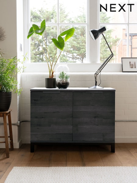 Black Bronx Oak Effect Small Sideboard (U68152) | £89