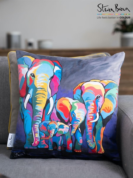 Steven Brown Art Purple Allan & Jackie McZoo 45cm Cushion (U68440) | £35