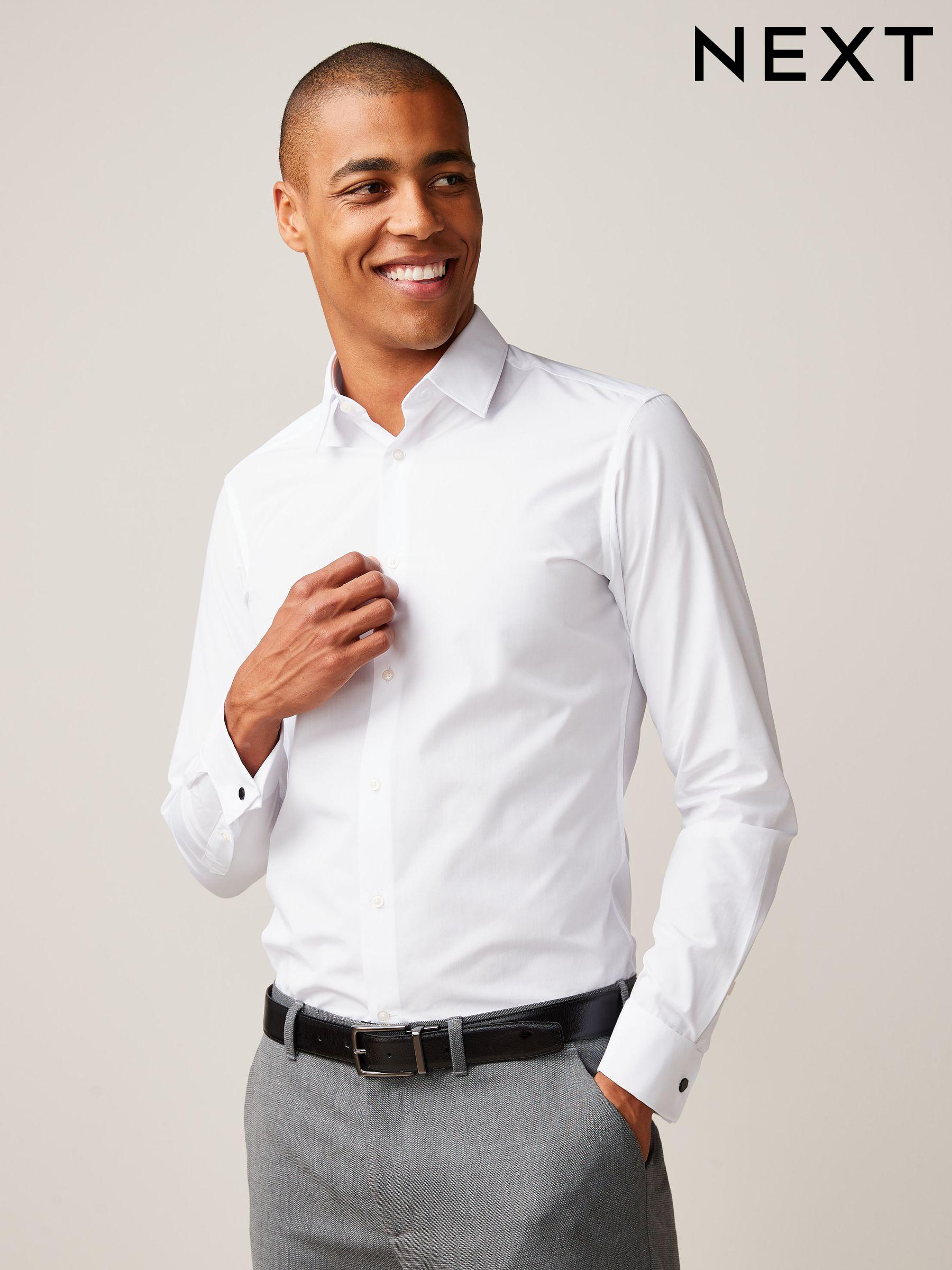 Men s White Formal Shirts Smart White Shirts Next
