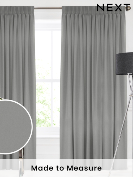 Silver Montero Velvet Made To Measure Curtains (U69049) | £91