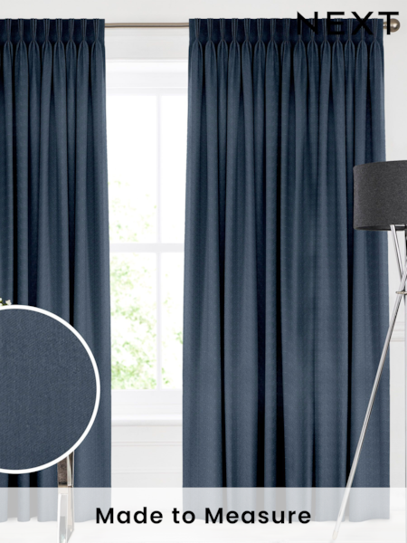 Denim Blue Trella Made To Measure Curtains (U69061) | £100