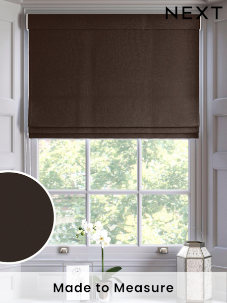 Espresso Brown Montero Velvet Made To Measure Roman Blinds (U69092) | £75