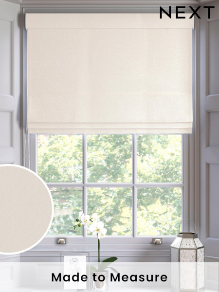 Ivory Cream Montero Velvet Made To Measure Roman Blinds (U69095) | £75