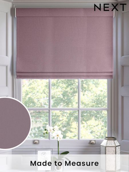 Mauve Purple Montero Velvet Made To Measure Roman Blinds (U69097) | £75