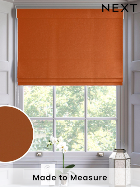 Nectarine Montero Velvet Made To Measure Roman Blind (U69099) | £75