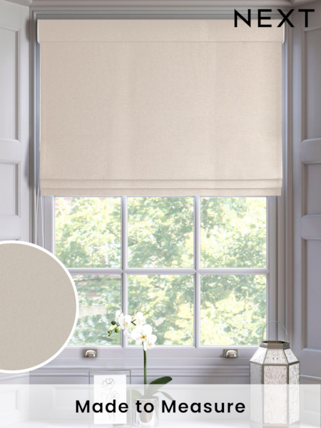 Oyster Cream Montero Velvet Made To Measure Roman Blinds (U69100) | £75