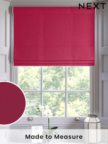 Scarlet Red Montero Velvet Made To Measure Roman Blinds (U69104) | £75