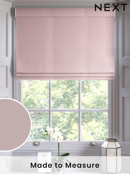 Shell Pink Montero Velvet Made To Measure Roman Blinds (U69105) | £75