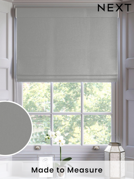 Silver Montero Velvet Made To Measure Roman Blind (U69106) | £75