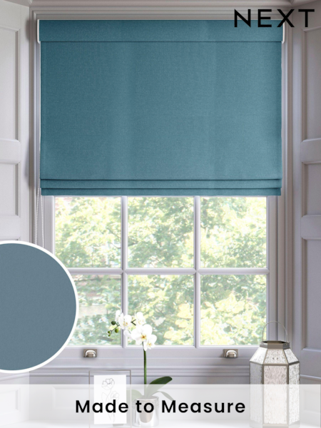 Spa Blue Montero Velvet Made To Measure Roman Blinds (U69108) | £75