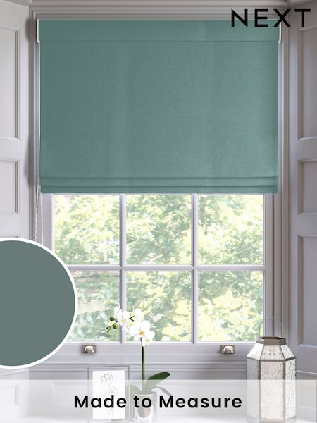 Teal Blue Montero Velvet Made To Measure Roman Blind (U69109) | £75