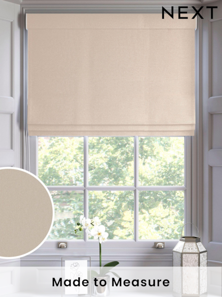Vanilla Cream Montero Velvet Made To Measure Roman Blinds (U69111) | £75