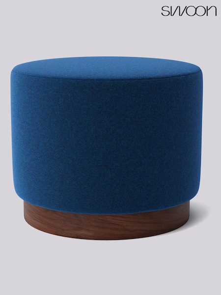 Swoon Soft Wool Midnight Blue Penfold Small Ottoman (U70067) | £230