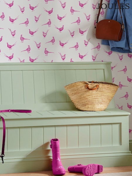 Joules Truly Pink Flirty Pheasants 10M Wallpaper (U71155) | £48