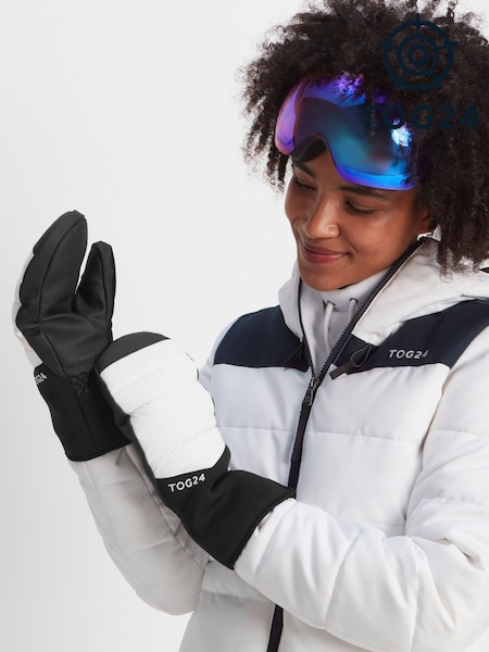 Tog 24 White Escapade Ski Mittens (U71358) | £45