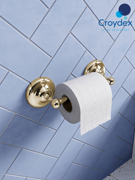 Croydex Grosvenor Gold Spindle Toilet Roll Holder (U71441) | £94