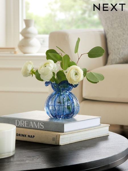 Blue Fluted Mini Flower Vase (U71556) | £12