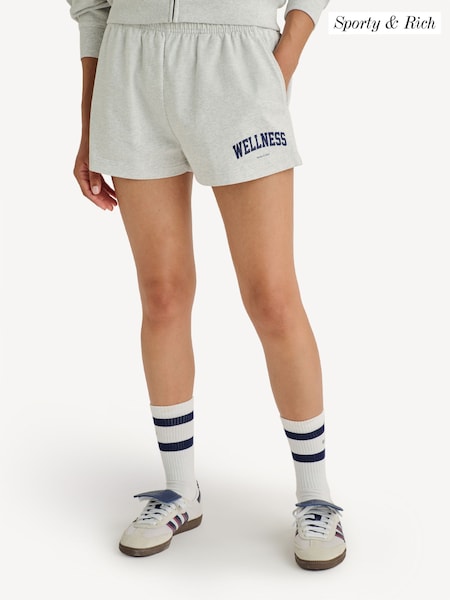 Sporty & Rich Grey Wellness Ivy Disco Shorts (U71719) | £80