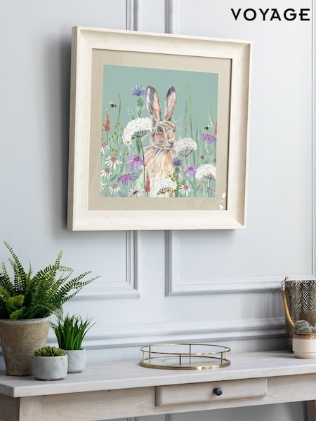 Voyage Green Winnie Hare Verde Birch Framed Print (U72425) | £150