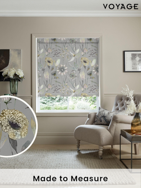 Voyage Dawn Grey Blackout Oceania Made to Measure Roller Blind (U72990) | £73