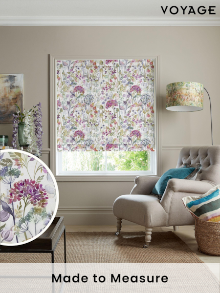Voyage Lotus Purple Country Hedgerow Made to Measure Roman Blind (U72998) | £89