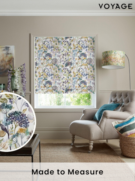 Voyage Sky Blue Country Hedgerow Made to Measure Roman Blind (U73066) | £89