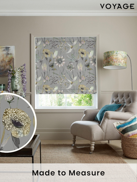 Voyage Dawn Grey Oceania Made to Measure Roman Blind (U73067) | £89