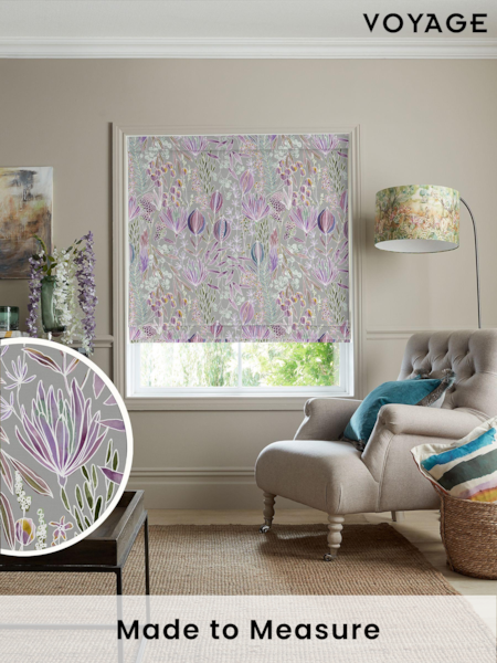 Voyage Dahlia Grey Masina Made to Measure Roman Blind (U73069) | £89