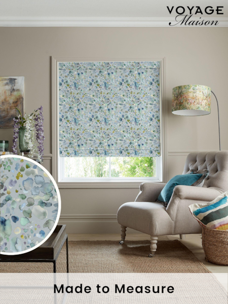 Voyage Pacific Blue Sprinkles Made to Measure Roman Blind (U73078) | £89