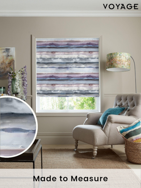 Voyage Blush Pink Jama Made to Measure Roman Blind (U73084) | £89