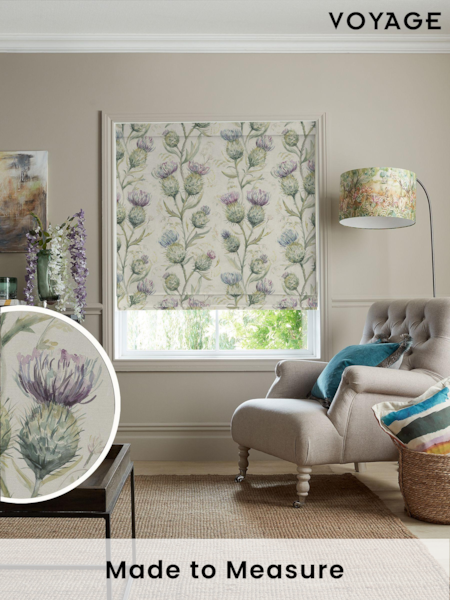 Voyage Glen Purple Thistle Made to Measure Roman Blind (U73085) | £89