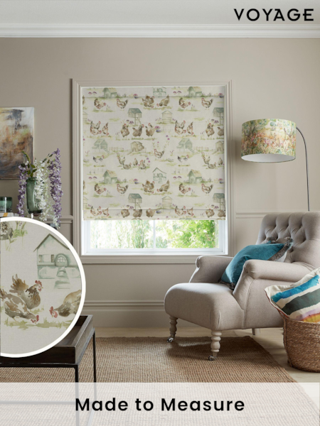 Voyage Natural Linen Henny Penny Made to Measure Roman Blind (U73086) | £89