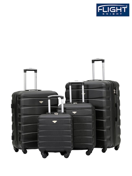 Flight Knight Hardcase Lightweight Suitcases Set of 4 With 4 Wheels (U73175) | £170