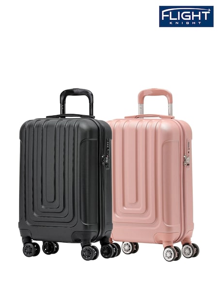 Flight Knight Easy Jet Hard Shell Cabin Carry On Case Suitcase 55x35x20cm Set Of 2 (U73187) | £90