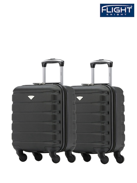 Flight Knight EasyJet Underseat 45x36x20cm 4 Wheel ABS Hard Case Cabin Carry On Suitcase Set Of 2 (U73192) | £90