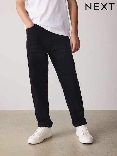 Black Loose Fit Stretch Jeans (3-17yrs) (U73218) | £12 - £17