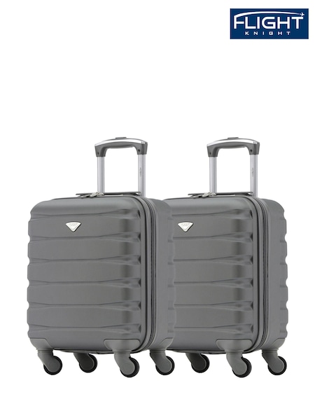 Flight Knight EasyJet Underseat 45x36x20cm 4 Wheel ABS Hard Case Cabin Carry On Suitcase Set Of 2 (U74067) | £90