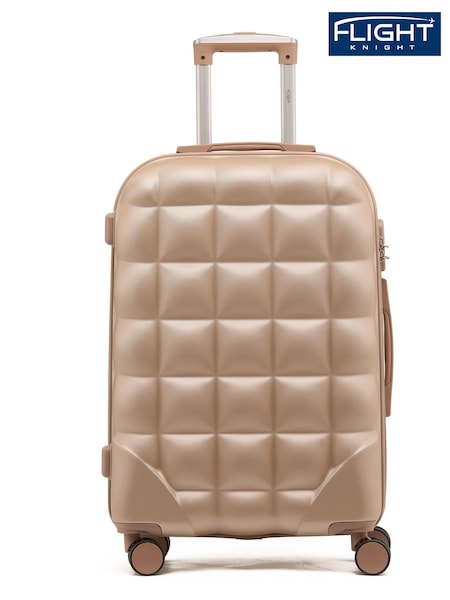 Flight Knight Medium Hardcase Lightweight Check In Suitcase With 4 Wheels (U74087) | £60