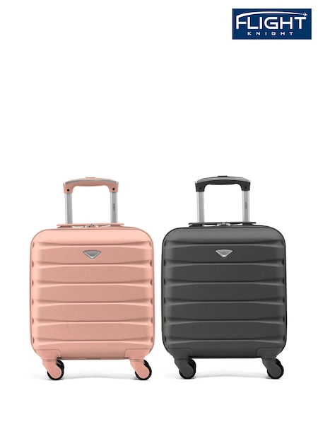 Flight Knight EasyJet Underseat 45x36x20cm 4 Wheel ABS Hard Case Cabin Carry On Suitcase Set Of 2 (U74104) | £90