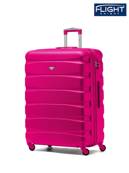 Flight Knight Large Hardcase Lightweight Check In Suitcase With 4 Wheels (U74113) | £80