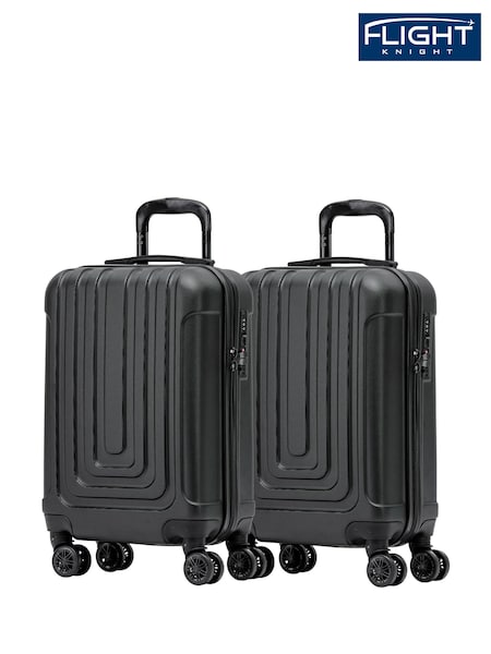 Flight Knight Easy Jet Hard Shell Cabin Carry On Case Suitcase 55x35x20cm Set Of 2 (U74187) | £90