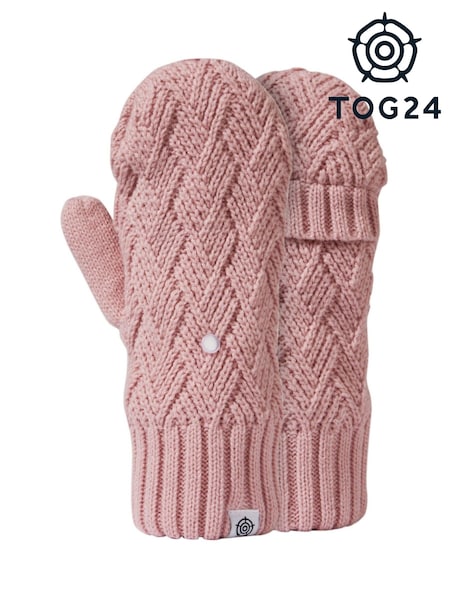 Tog 24 Candy Floss Pink Britton Lined Mittens (U74366) | £29