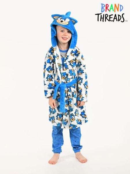 Brand Threads Grey Sonic The Hedgehog Dressing Gown (U74545) | £24