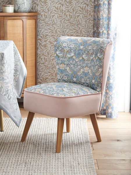 Clarke and Clarke William Morris Strawberry Thief Slate Grey Blush Luisa Dining Chair (U74633) | £299
