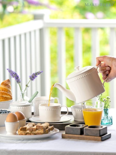 Mary Berry Set of 2 White Signature Cup & Saucers 225ml (U74652) | £22