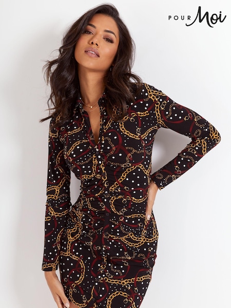 Pour Moi Black Brooke Dress (U74982) | £45