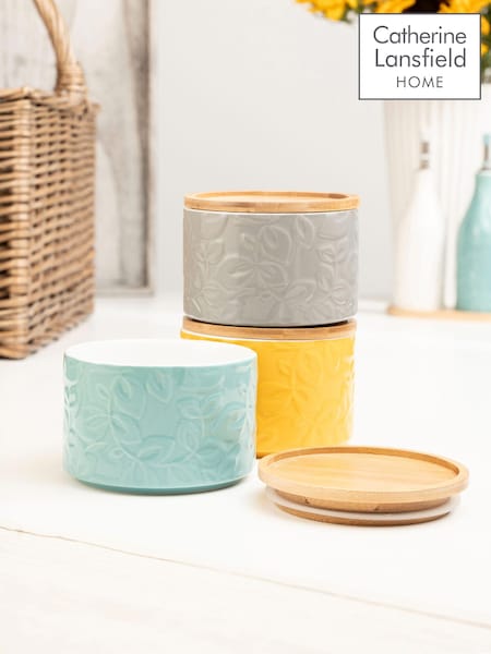 Catherine Lansfield 3 Piece Inga Stacking Storage Jars (U75001) | £30