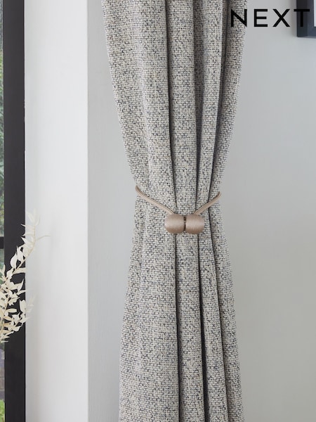 Champagne Magnetic Curtain Tie Backs Set of 2 (U75140) | £10